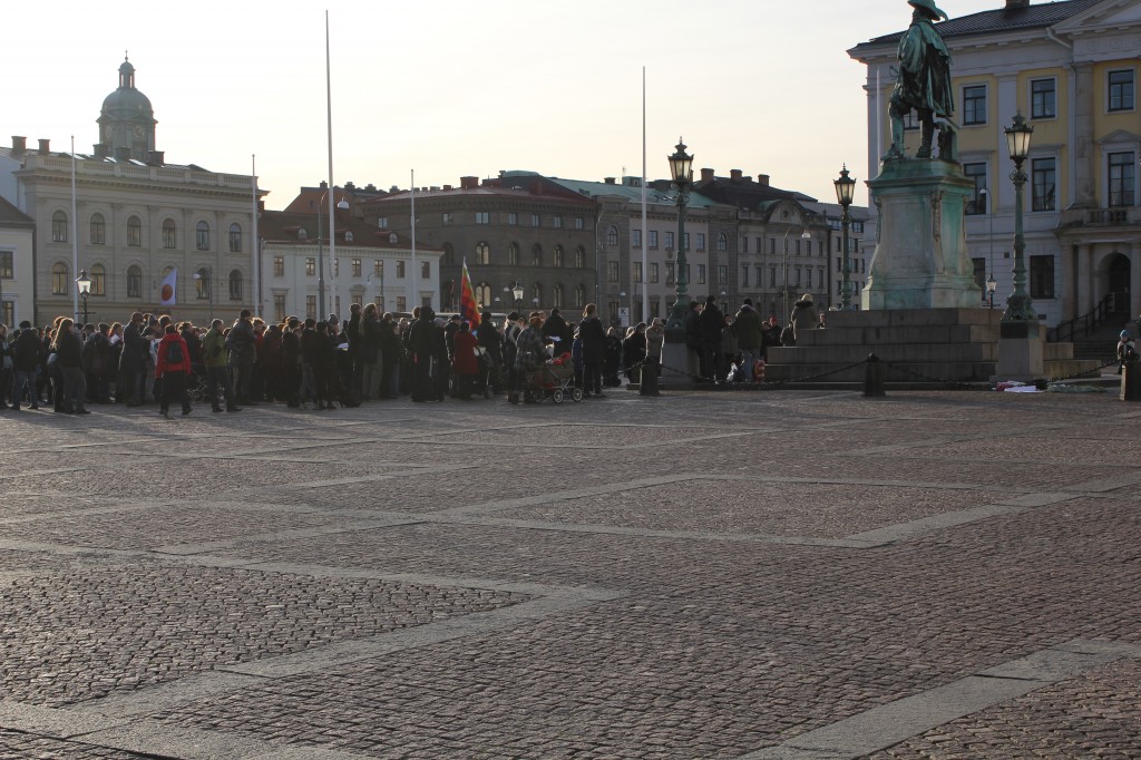 Demonstration Gustav Adolfs Torg Göteborg